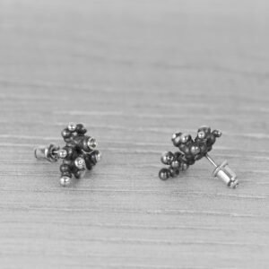 "Colony" Silver Earrings with Pale Green Sapphires - Image 4