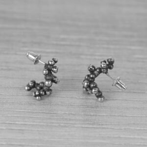 "Colony" Silver Earrings with Pale Green Sapphires - Image 4