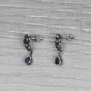 "Colony" Silver Earrings with Amethysts - Image 4