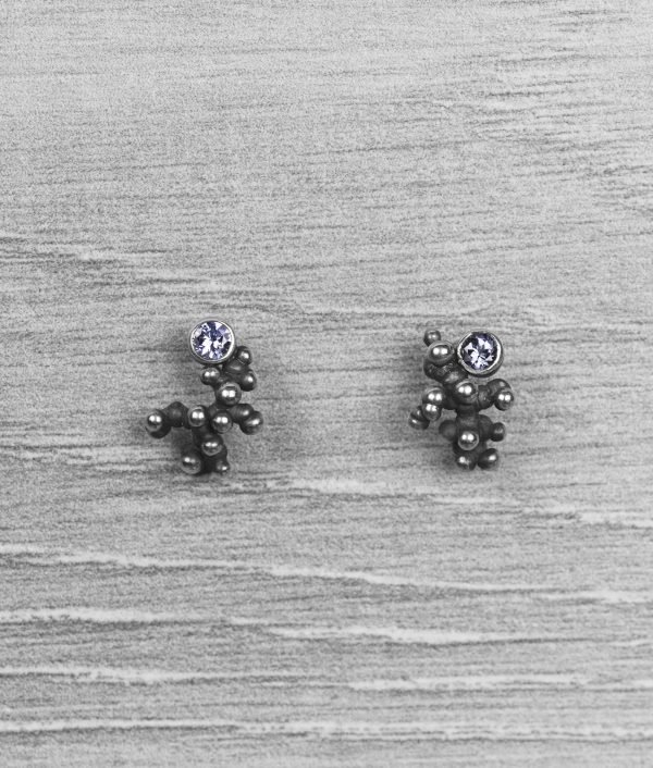 "Colony" Silver Earrings with Tanzanites