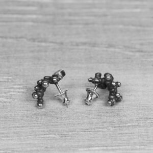 "Colony" Silver Earrings with Tanzanites - Image 3