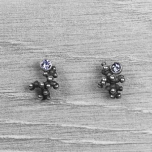 "Colony" Silver Earrings with Tanzanites