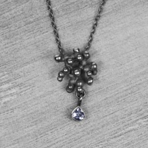 "Colony" silver necklace with tanzanite - Image 2