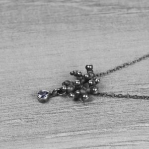 "Colony" silver necklace with tanzanite - Image 4