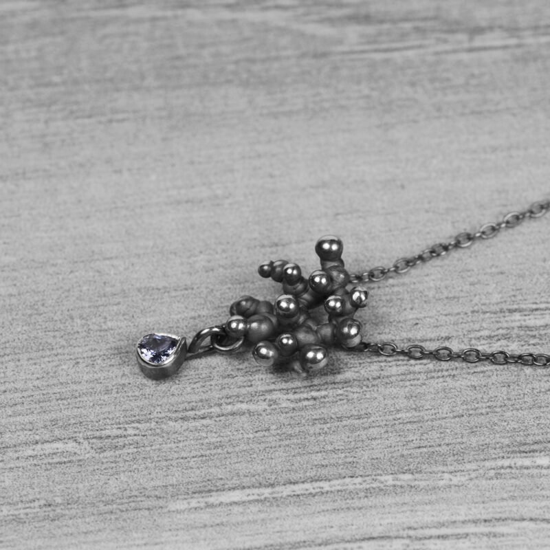 "Colony" silver necklace with tanzanite - Image 4