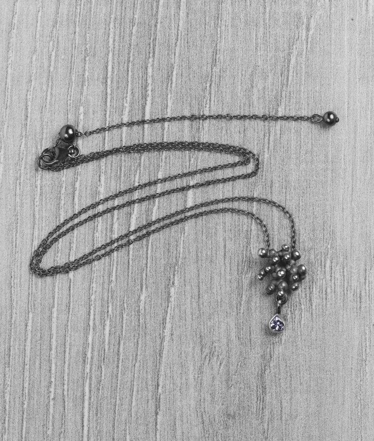 "Colony" silver necklace with tanzanite - Image 3