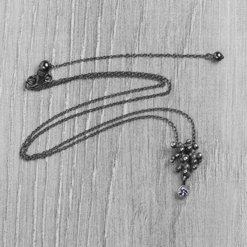 "Colony" silver necklace with tanzanite - Image 3