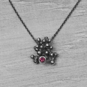 "Colony" silver necklace with tourmaline