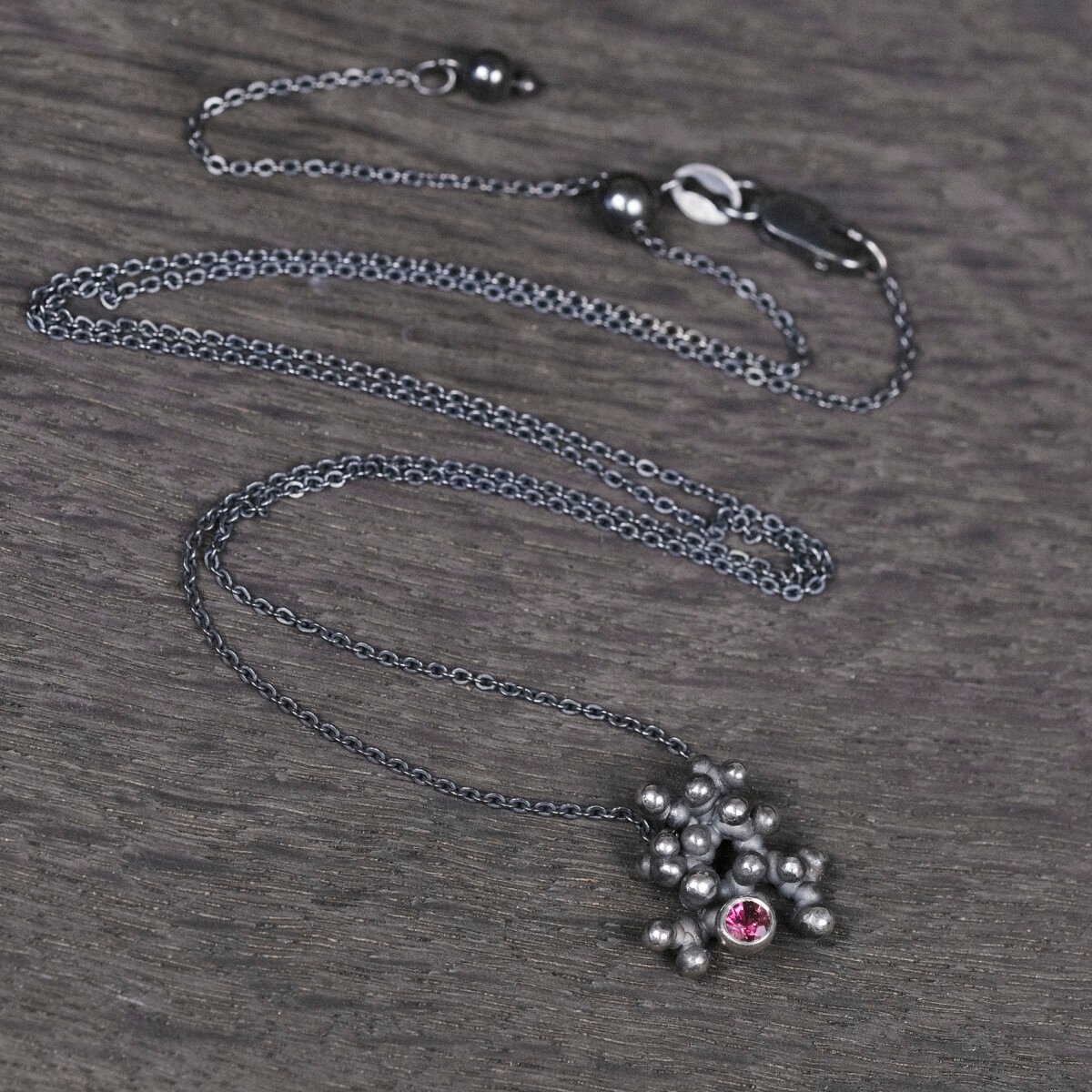 Silver Necklace "Colony" with Tourmaline - Image 2