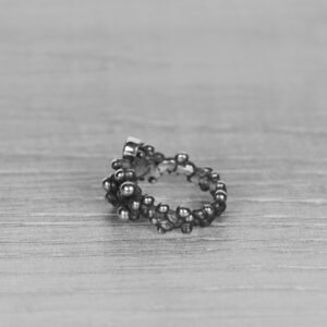 "Colony" silver ring with green sapphire - Image 5