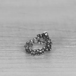 "Colony" silver ring with green sapphire - Image 6