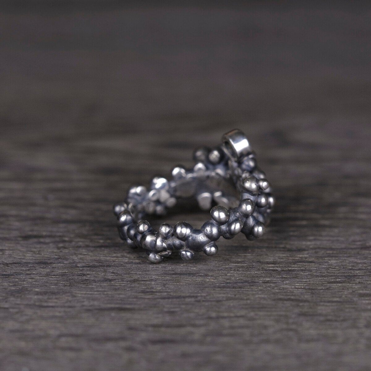 Silver Ring "Colony" with Green Sapphire - Image 4