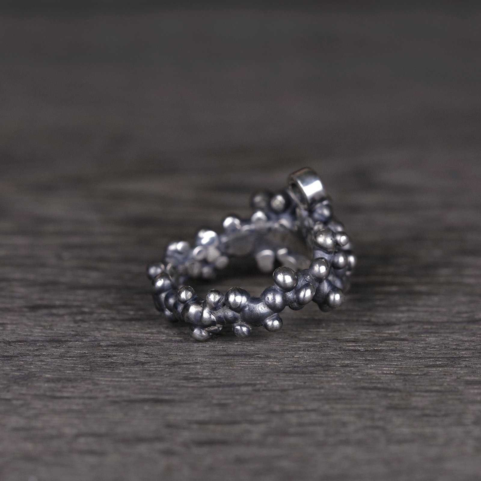 Silver Ring "Colony" with Green Sapphire - Image 4