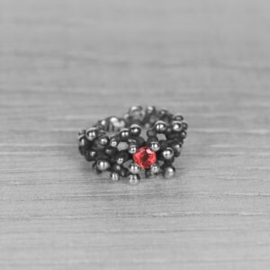 "Colony" silver ring with orange sapphire - Image 2