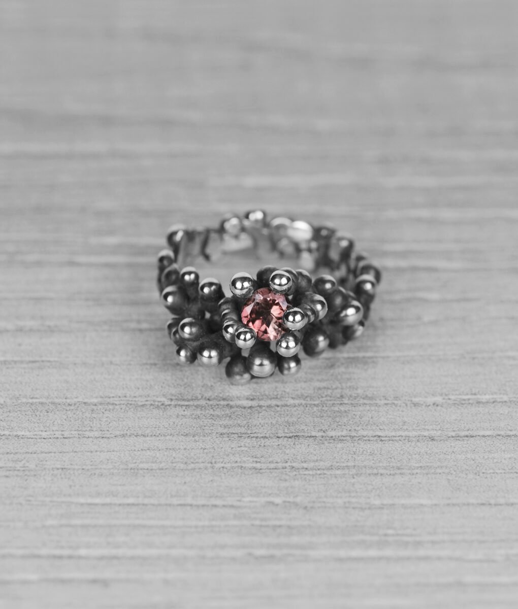 "Colony" silver ring with tourmaline - Image 5
