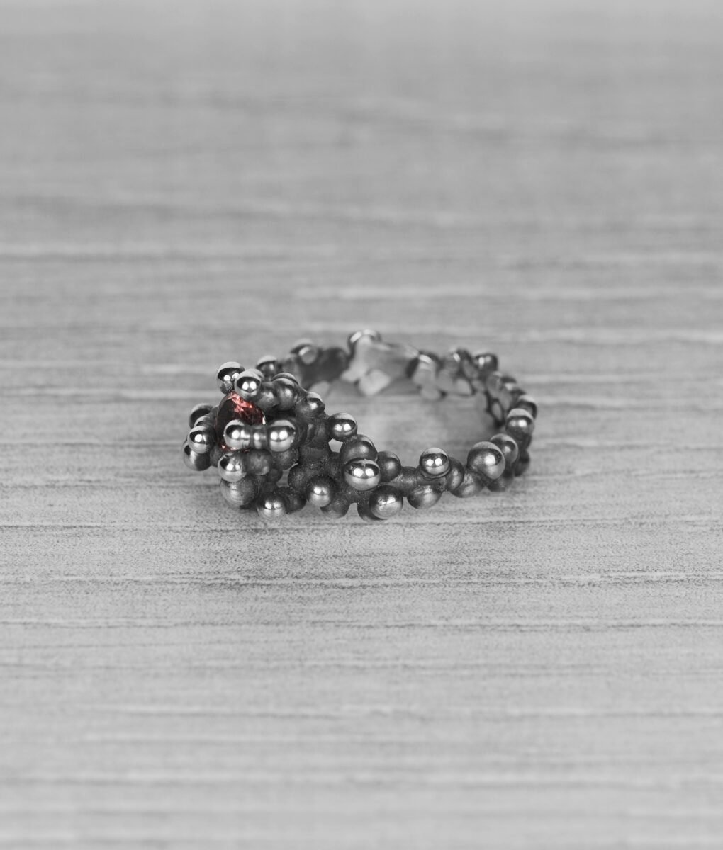 "Colony" silver ring with tourmaline - Image 3