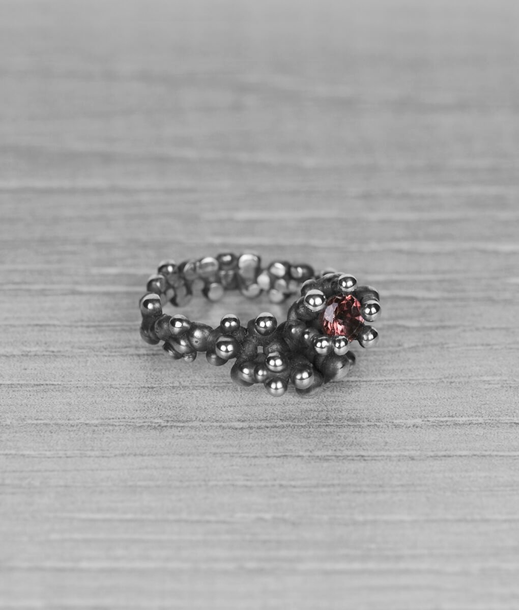 "Colony" silver ring with tourmaline - Image 4