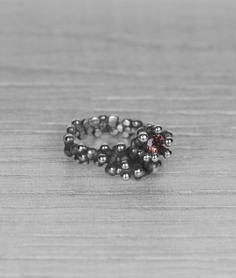 "Colony" silver ring with tourmaline - Image 4