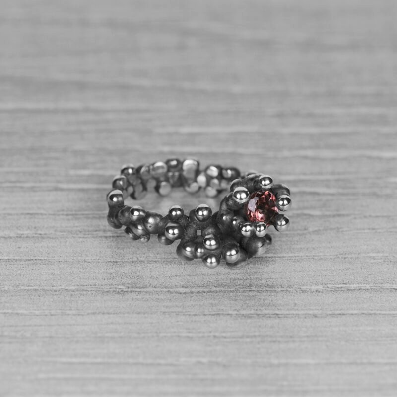"Colony" silver ring with tourmaline - Image 4