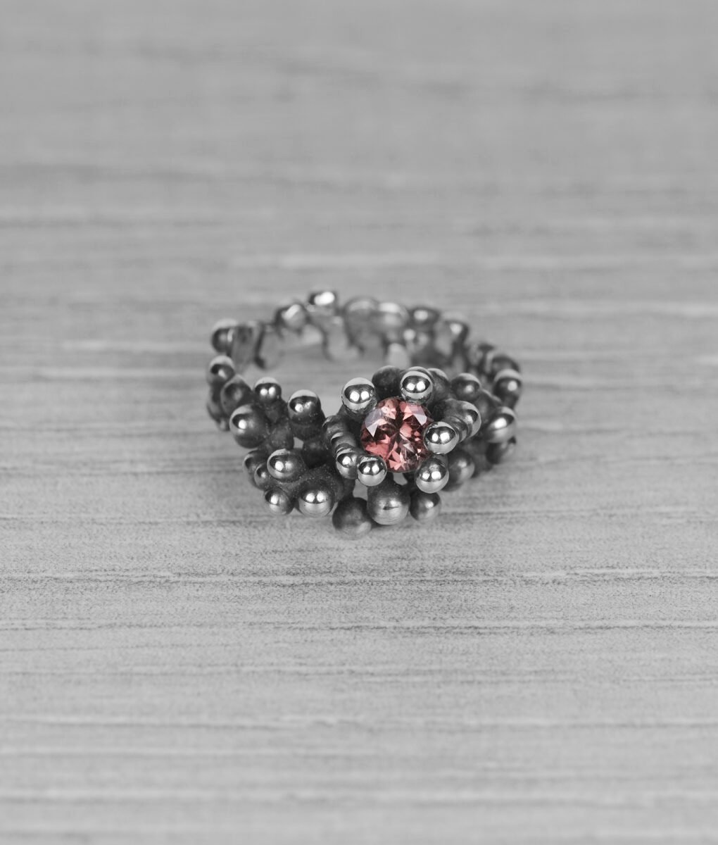 "Colony" silver ring with tourmaline - Image 2