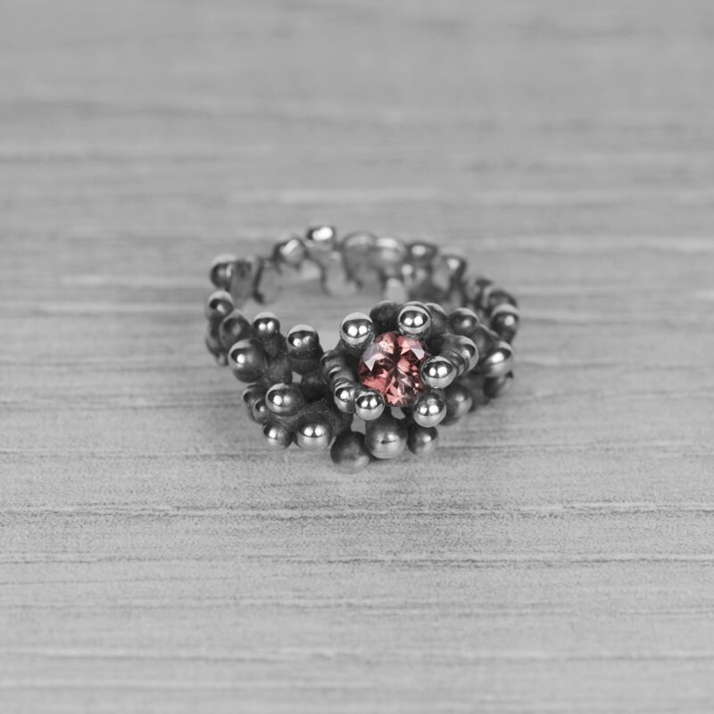 "Colony" silver ring with tourmaline - Image 2