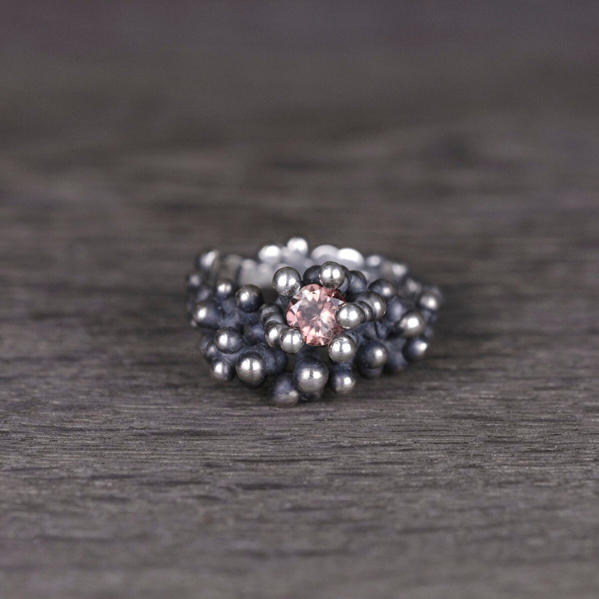 Silver Ring "Colony" with Tourmaline - Image 1