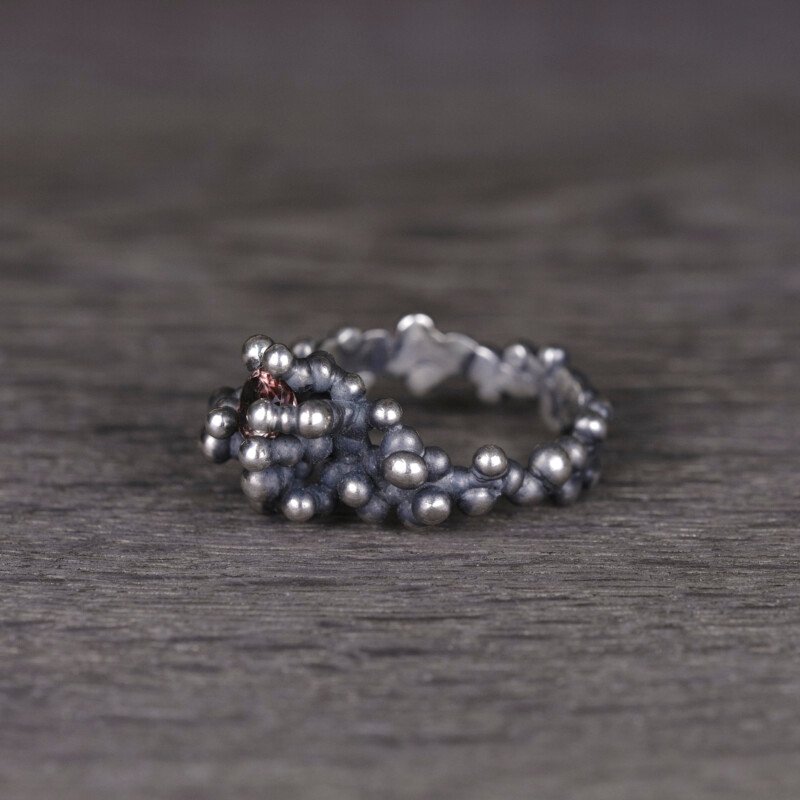 Silver Ring "Colony" with Tourmaline - Image 2