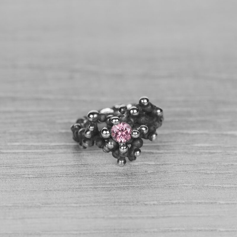 "Colony" silver ring with tourmaline - Image 8