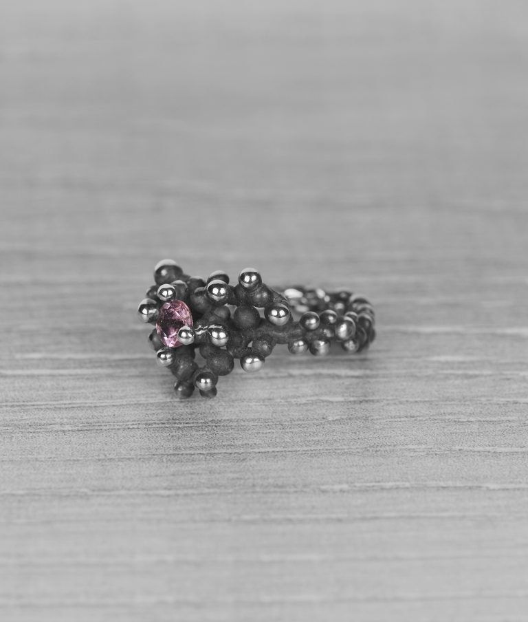 "Colony" silver ring with tourmaline - Image 7