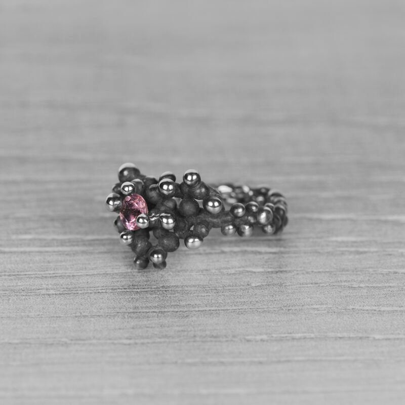 "Colony" silver ring with tourmaline - Image 7