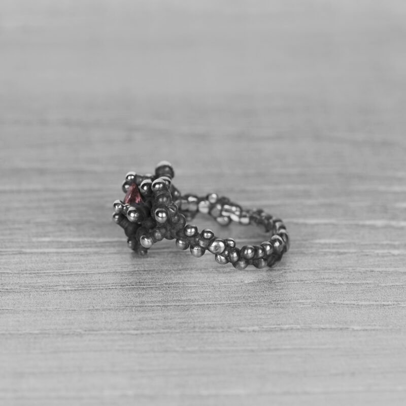 "Colony" silver ring with tourmaline - Image 6