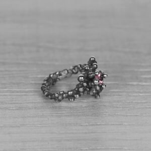 "Colony" silver ring with tourmaline - Image 4