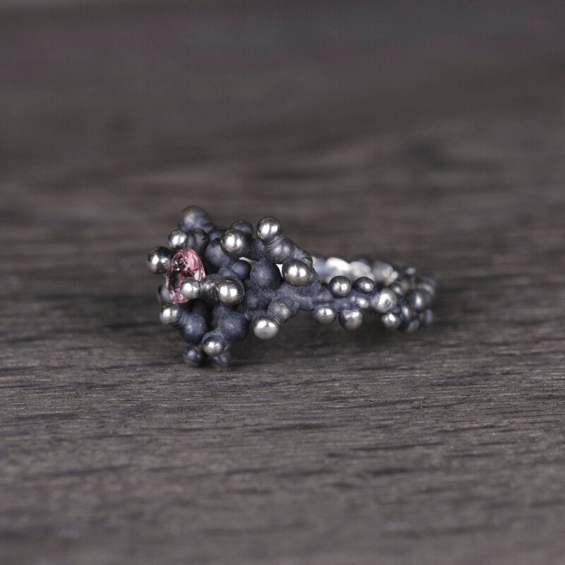 Silver Ring "Colony" with Tourmaline - Image 2