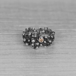 "Colony" silver ring with yellow sapphire - Image 2