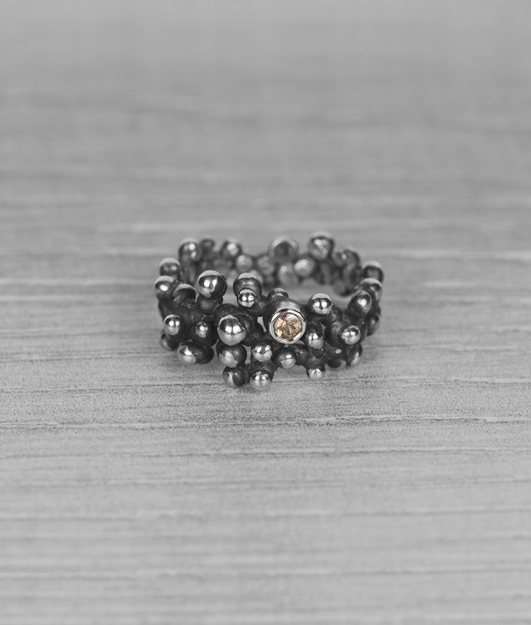 "Colony" silver ring with yellow sapphire - Image 2