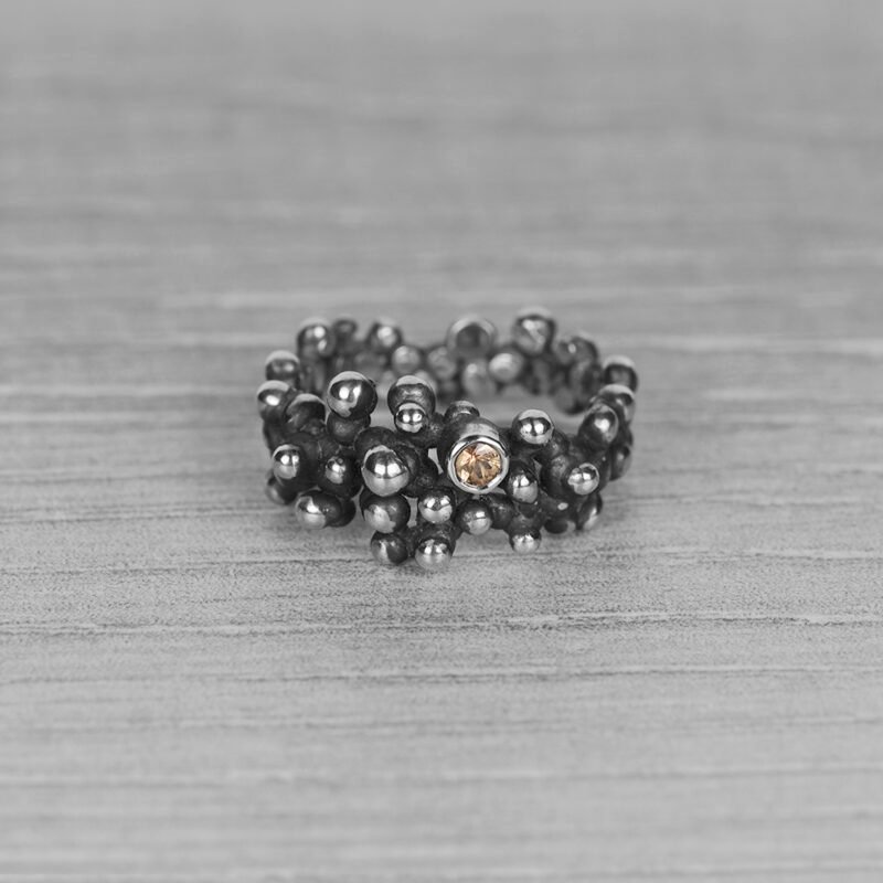 "Colony" silver ring with yellow sapphire - Image 2