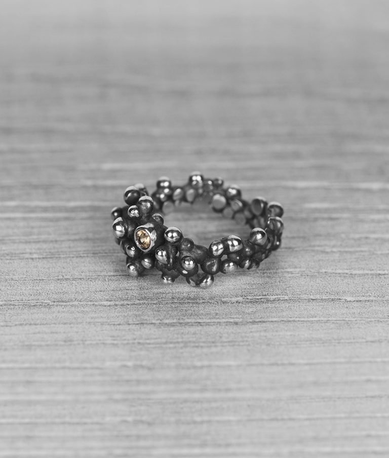"Colony" silver ring with yellow sapphire - Image 3
