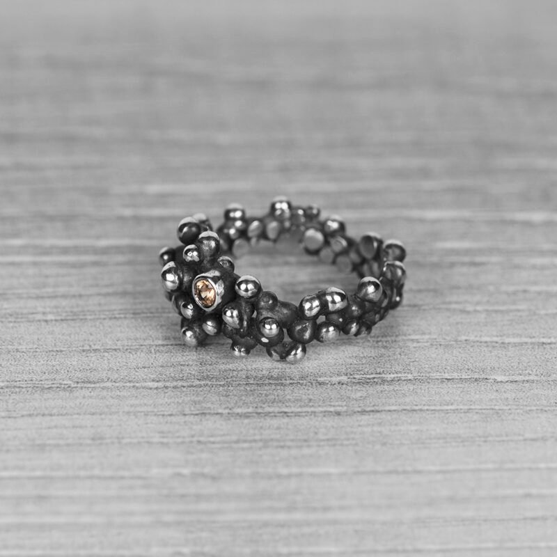"Colony" silver ring with yellow sapphire - Image 3