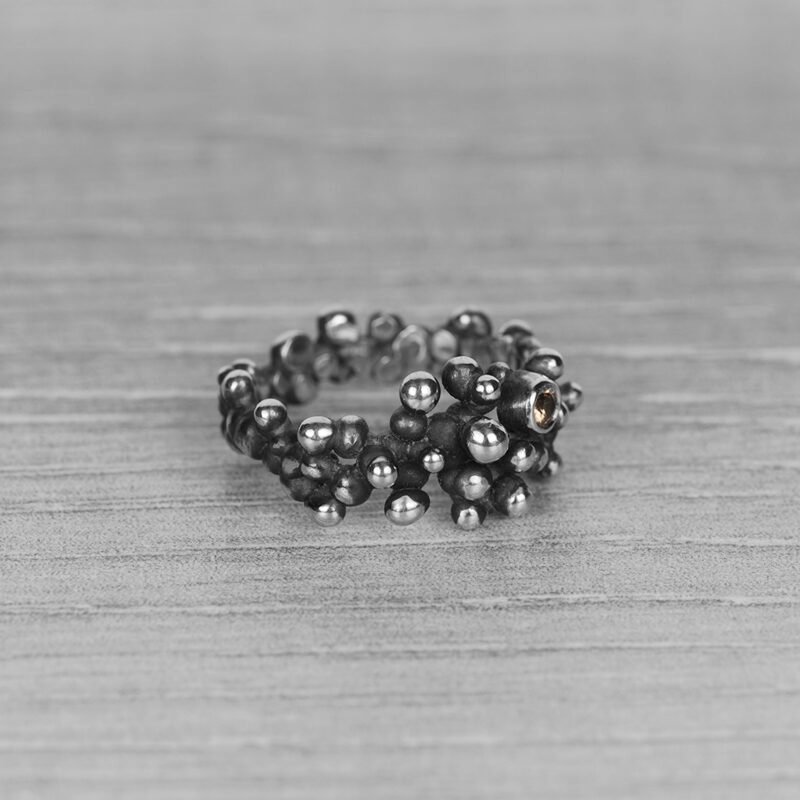 "Colony" silver ring with yellow sapphire - Image 5