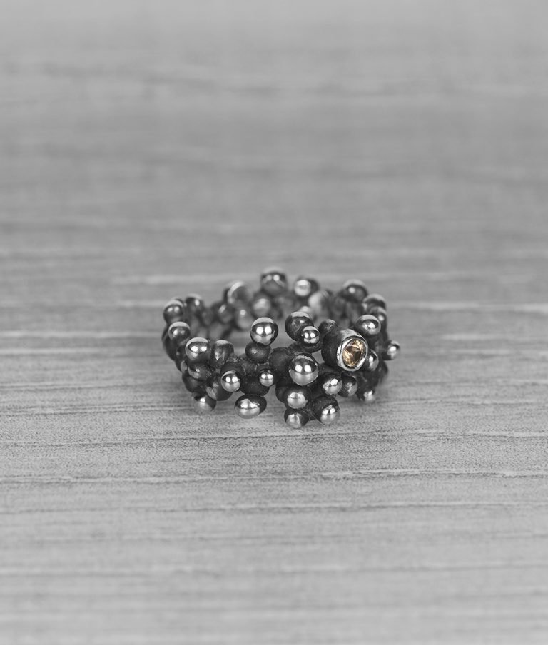 "Colony" silver ring with yellow sapphire - Image 6