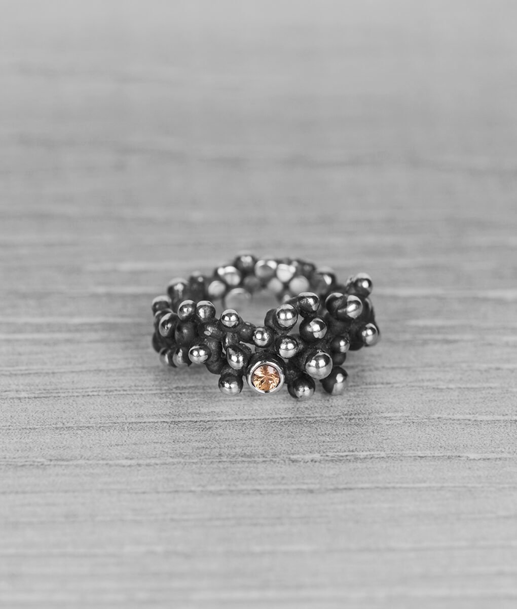 "Colony" silver ring with yellow sapphire - Image 7