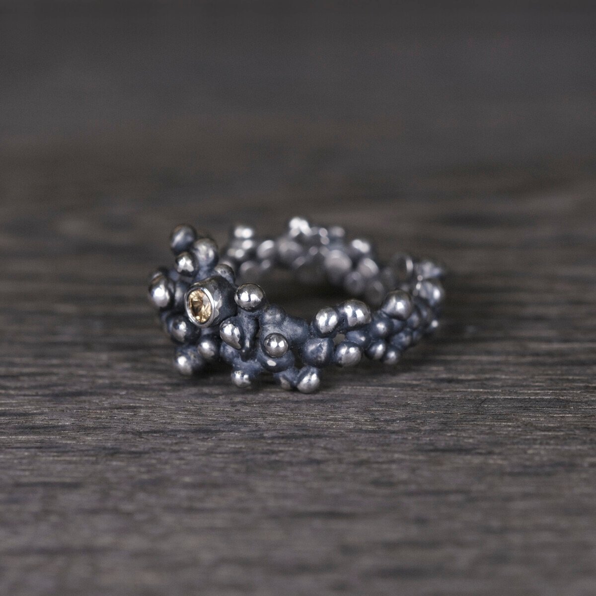 Silver Ring "Colony" with Yellow Sapphire - Image 2