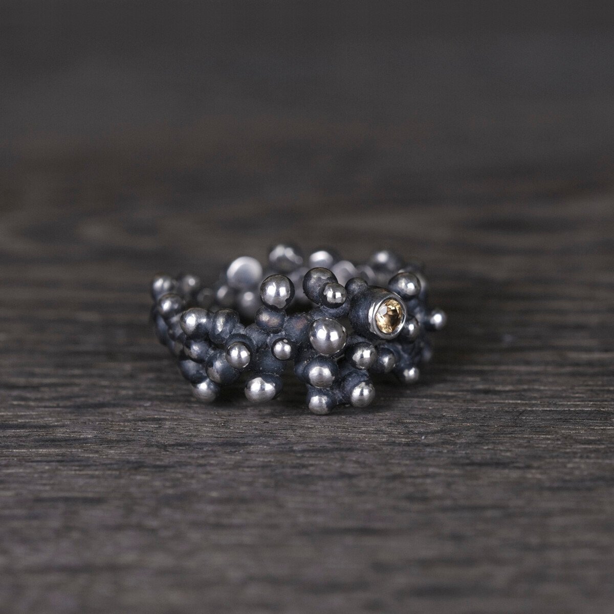 Silver Ring "Colony" with Yellow Sapphire - Image 5