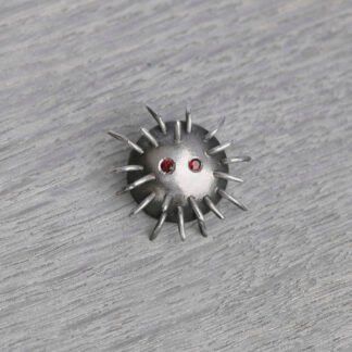 Silver Pin "Kratt" with Garnets