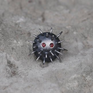Silver Pin "Kratt" with Garnets