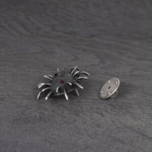 Silver Pin "Trickster" with Garnets - Image 4
