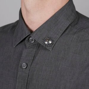 Silver Pin "Trickster" with Yellow Sapphires - Image 3