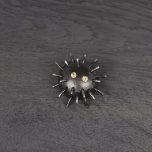 Silver Pin "Trickster" with Yellow Sapphires - Image 2