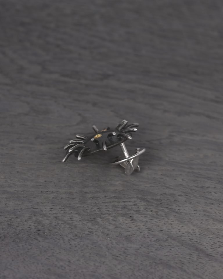 Silver Pin "Trickster" with Yellow Sapphires - Image 5