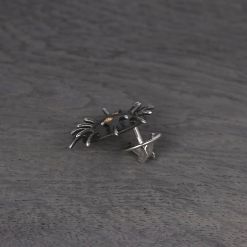 Silver Pin "Trickster" with Yellow Sapphires - Image 5